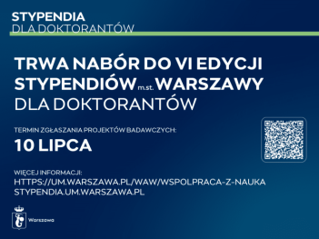 Stypendia m.st. Warszawy dla doktorantów
